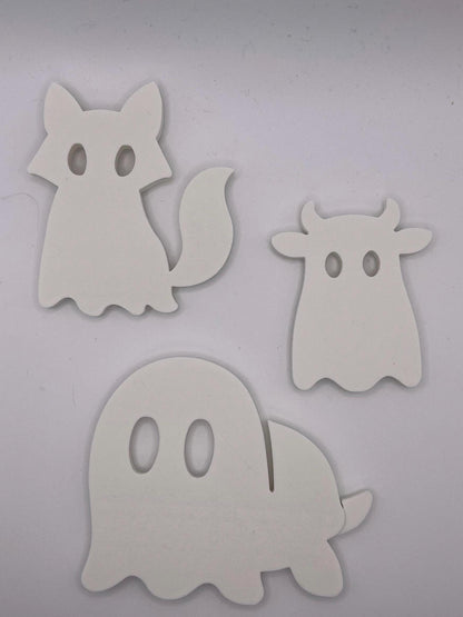 Ghost Animal Fridge Magnets | Spooky Halloween Decor Set