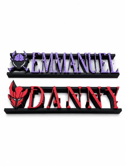 Personalized Anime Name Sign | Gaming Room Desk Plaque