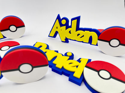 Custom 3D Printed Anime Nameplate | Gamer Room Decor
