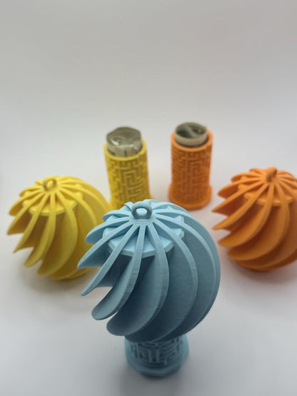 Christmas Ornament Puzzle Box, Hidden Money Holder, 3D Printed Maze Gift, Cash Gift Holder, Secret Santa Gift, Stocking Stuffer