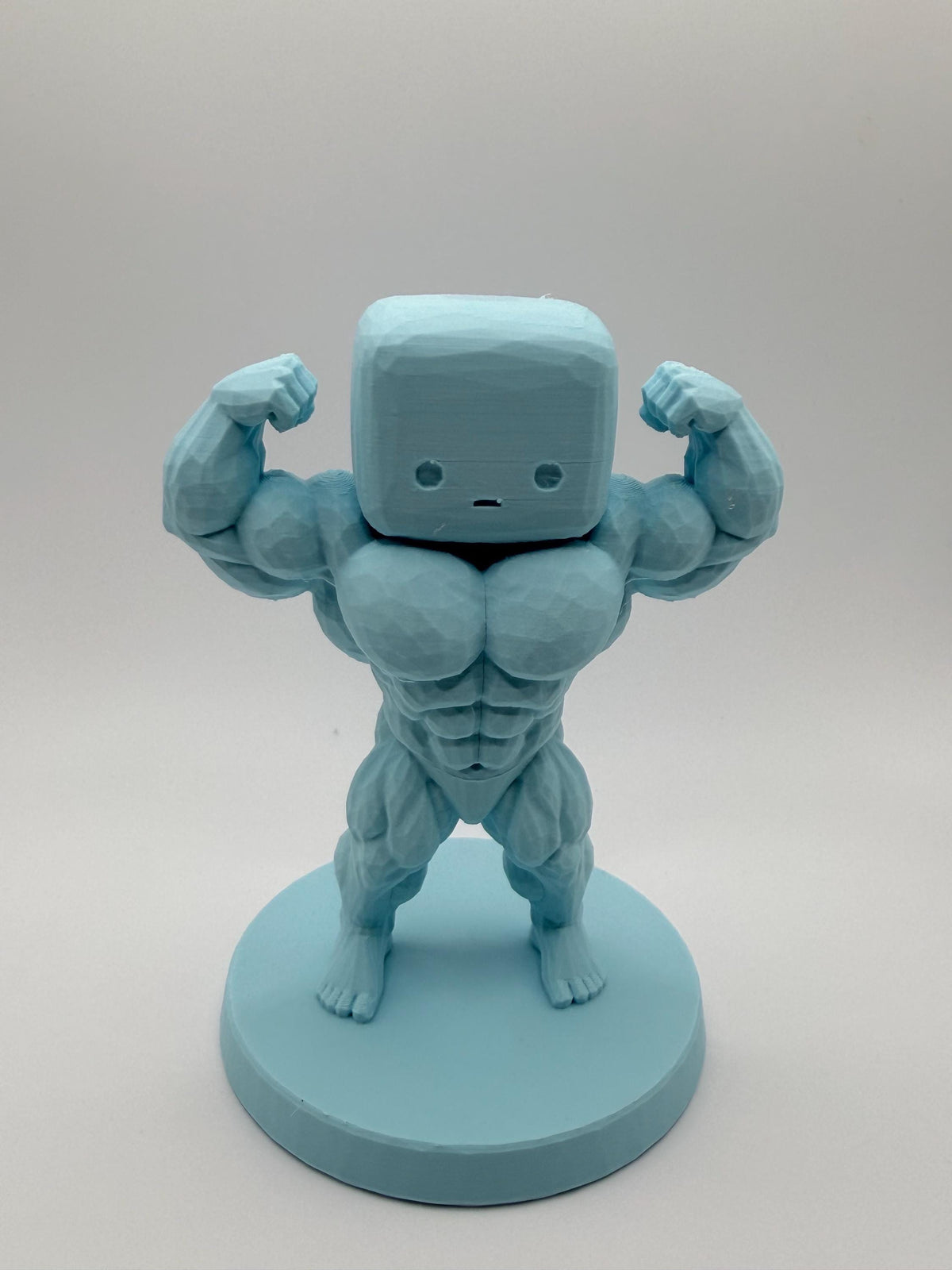 Buff Muscle Figure, Desk Decor, Cute Bodybuilder Collectible, Kawaii Desk Toy, Funny Gym Gift, Glow Option Available