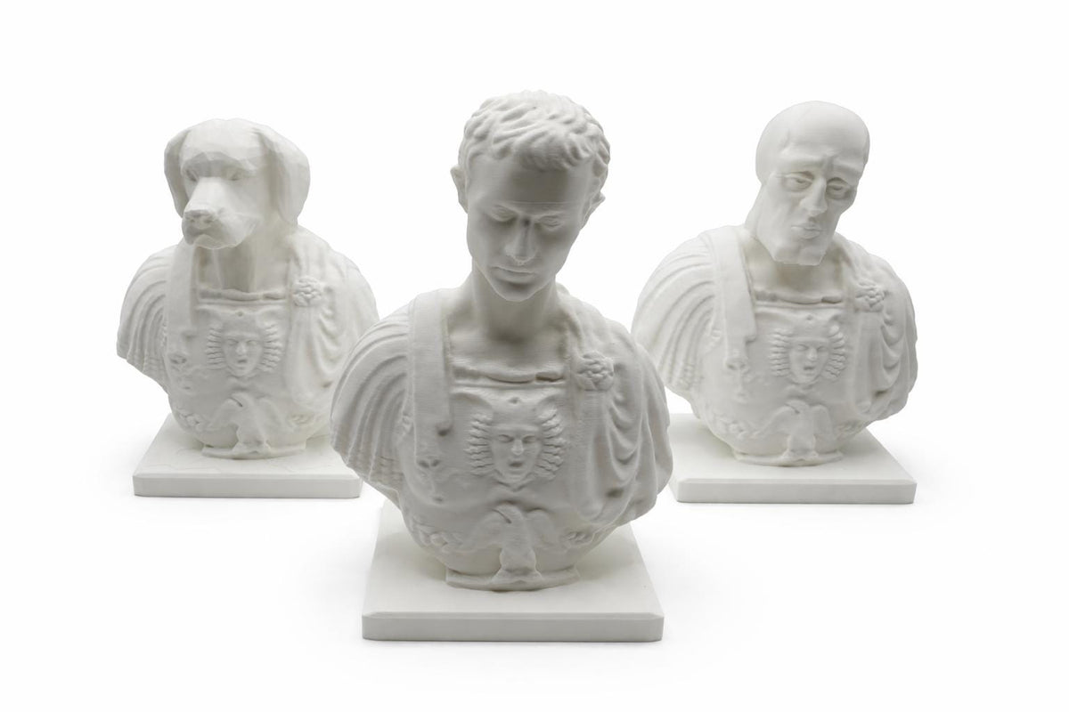 Classical Roman Bust Pen Holder, Elegant Desk Organizer, Minimalist Office Decor, Handmade 3D Printed Sculpture, Unique Gift for Him