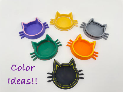 Personalized Cat Food Bowl | Custom Name, 3D Printed Kitten Dish