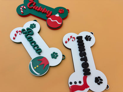 Personalized Dog Christmas Ornament | Custom Pet Name Decor | Puppy Name Plaque | Dog Lover Gift | Custom Decor | Holiday Season | Xmas Tree