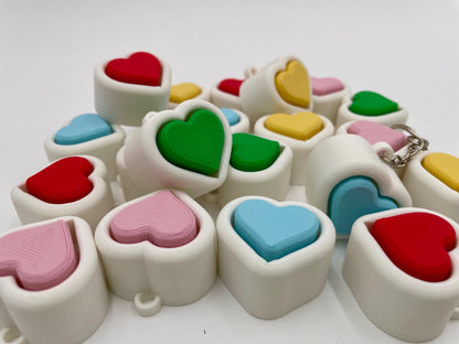 Heart Fidget Clicker Keychain | Kids Party Favor