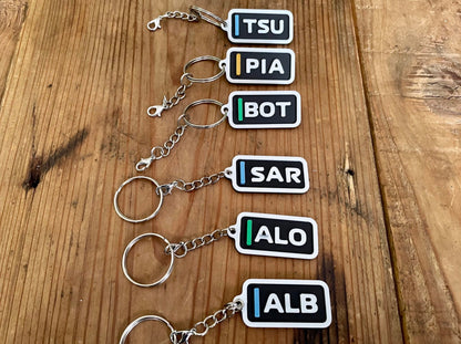 Personalized Racing Keychain | Custom Name F1 Fan Gift
