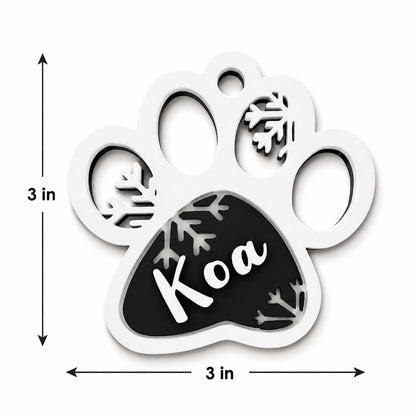 Personalized Dog Paw Christmas Ornament | Pet Memorial Gift
