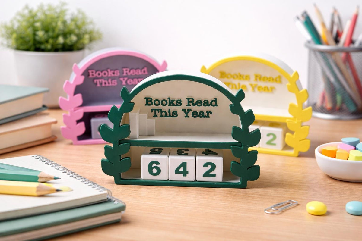 Books Read This Year Tracker | Reading Goal Shelf Decor