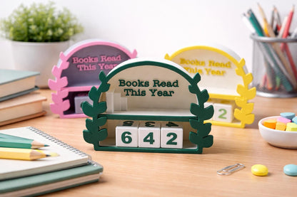 Books Read This Year Tracker | Reading Goal Shelf Decor