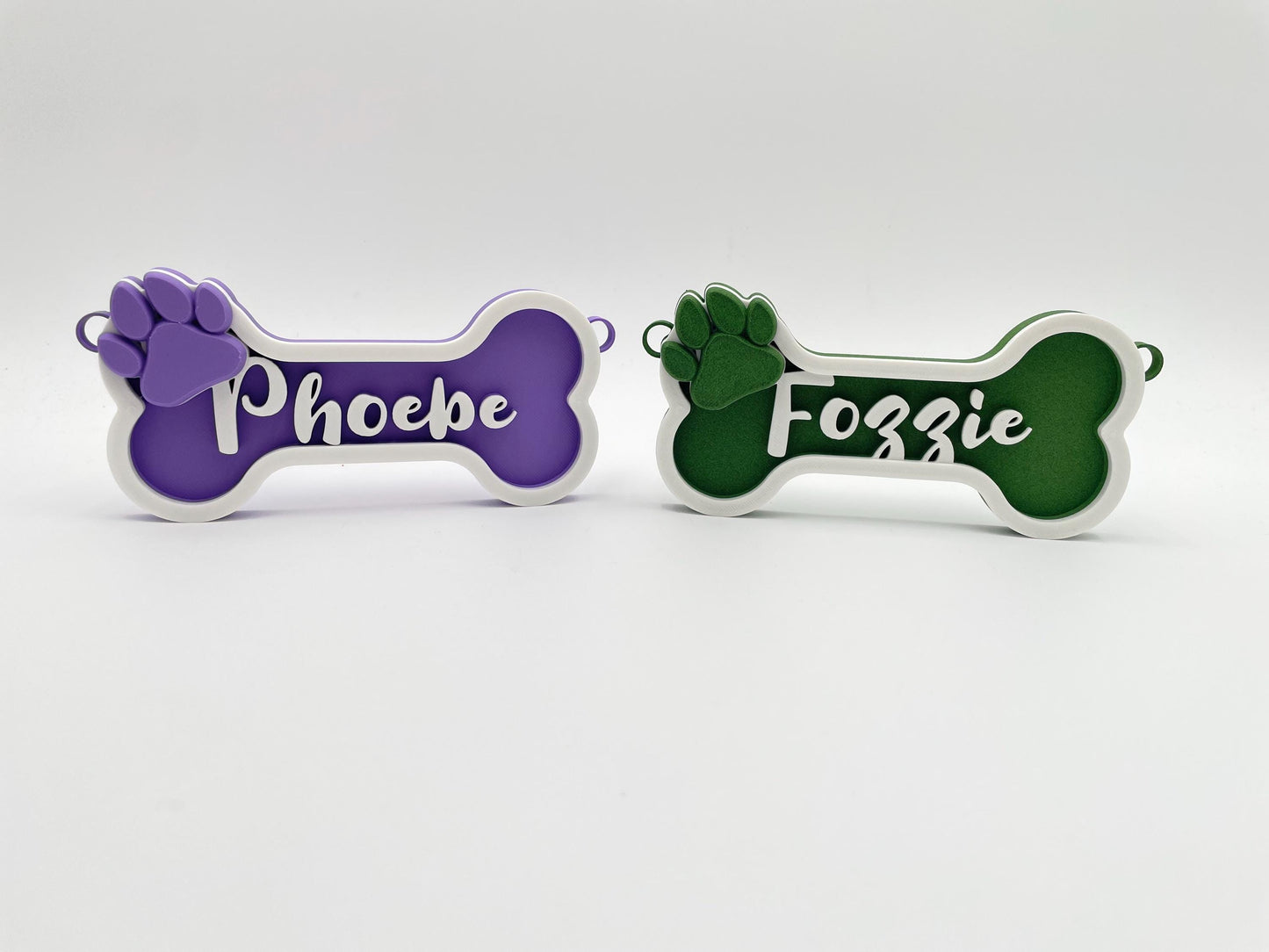 Custom Dog Crate Sign | 3D Printed Bone Puppy Tag