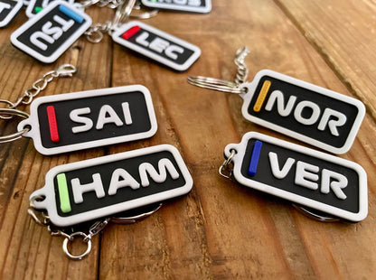 Personalized Racing Keychain | Custom Name F1 Fan Gift