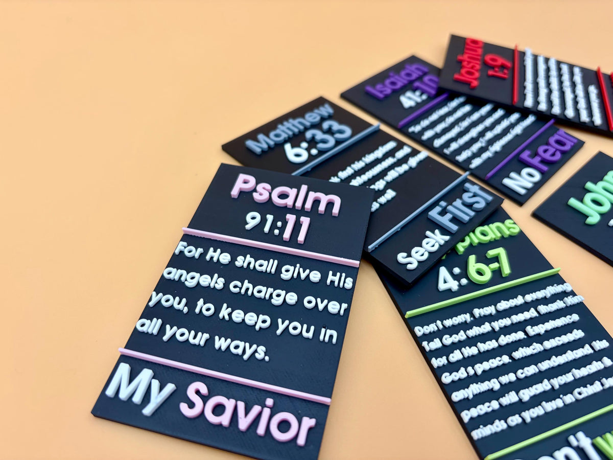 Personalized Bible Verse Magnet | Custom Colors | Prayer Keychain | Memorize Scripture | Faith | Christian Gift | Bible Study Group | Church
