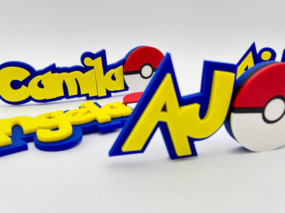 Custom 3D Printed Anime Nameplate | Gamer Room Decor