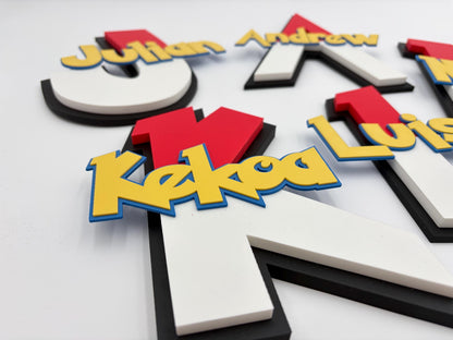 Custom 3D Anime Nameplate | Kids Gamer Room Door Sign