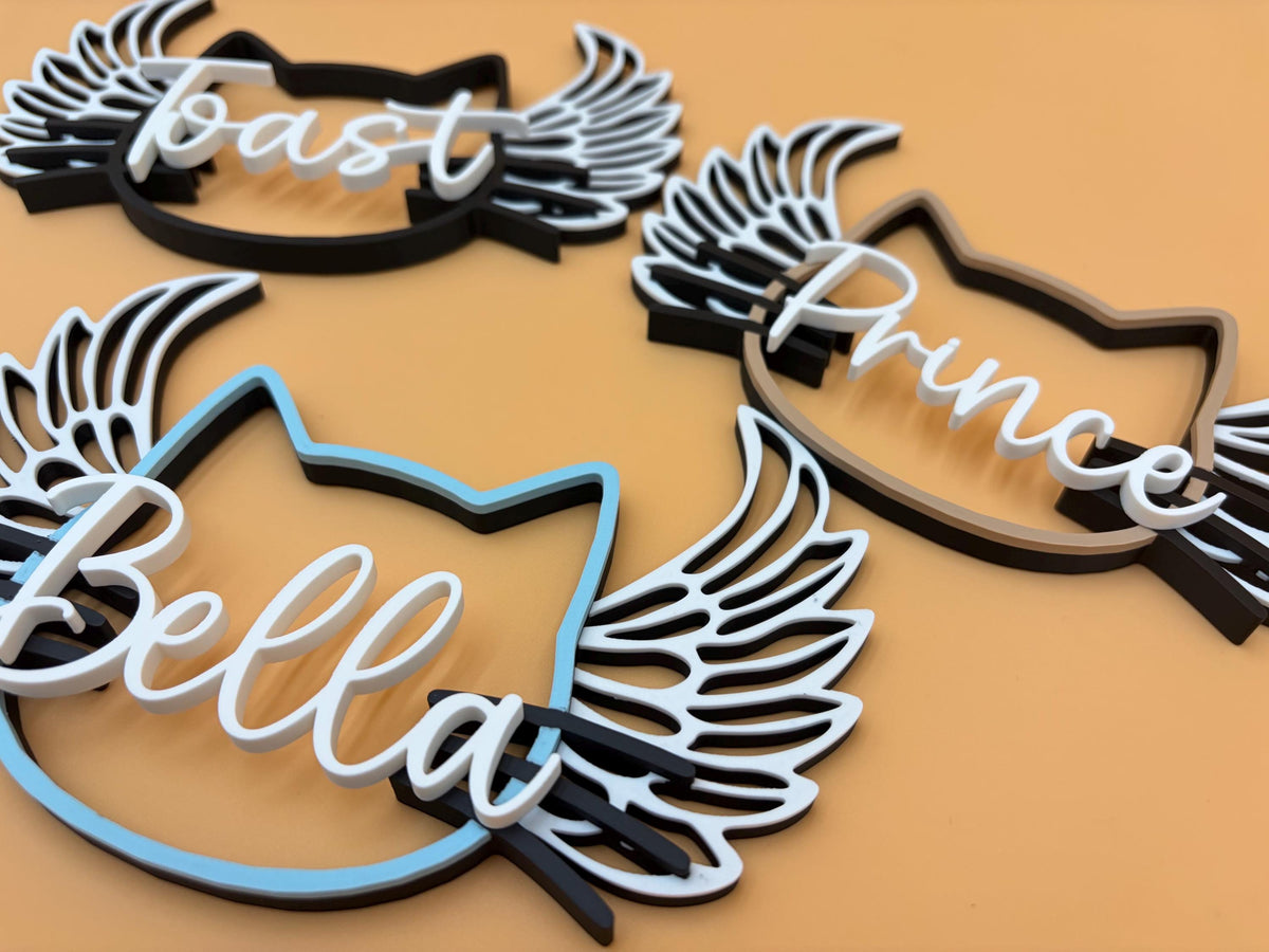 Personalized Cat Memorial Sign | Custom Name Sign | Pet Loss Gift | Food Sign | Wall Decor | Personalized | Pet Gifts | Kitten |