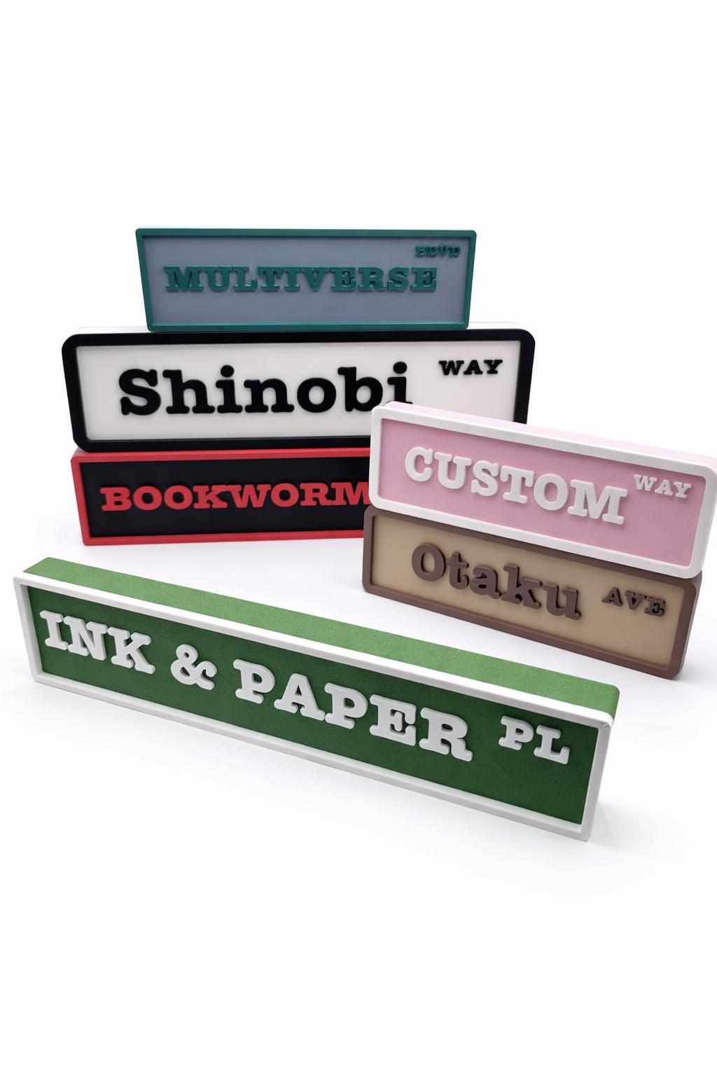 Personalized Bookshelf Sign | Book Lover Plaque