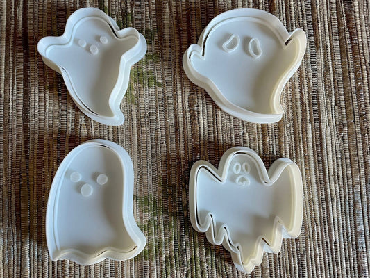 Halloween Ghost Cookie Cutters, Spooky Treat Molds Set of 4