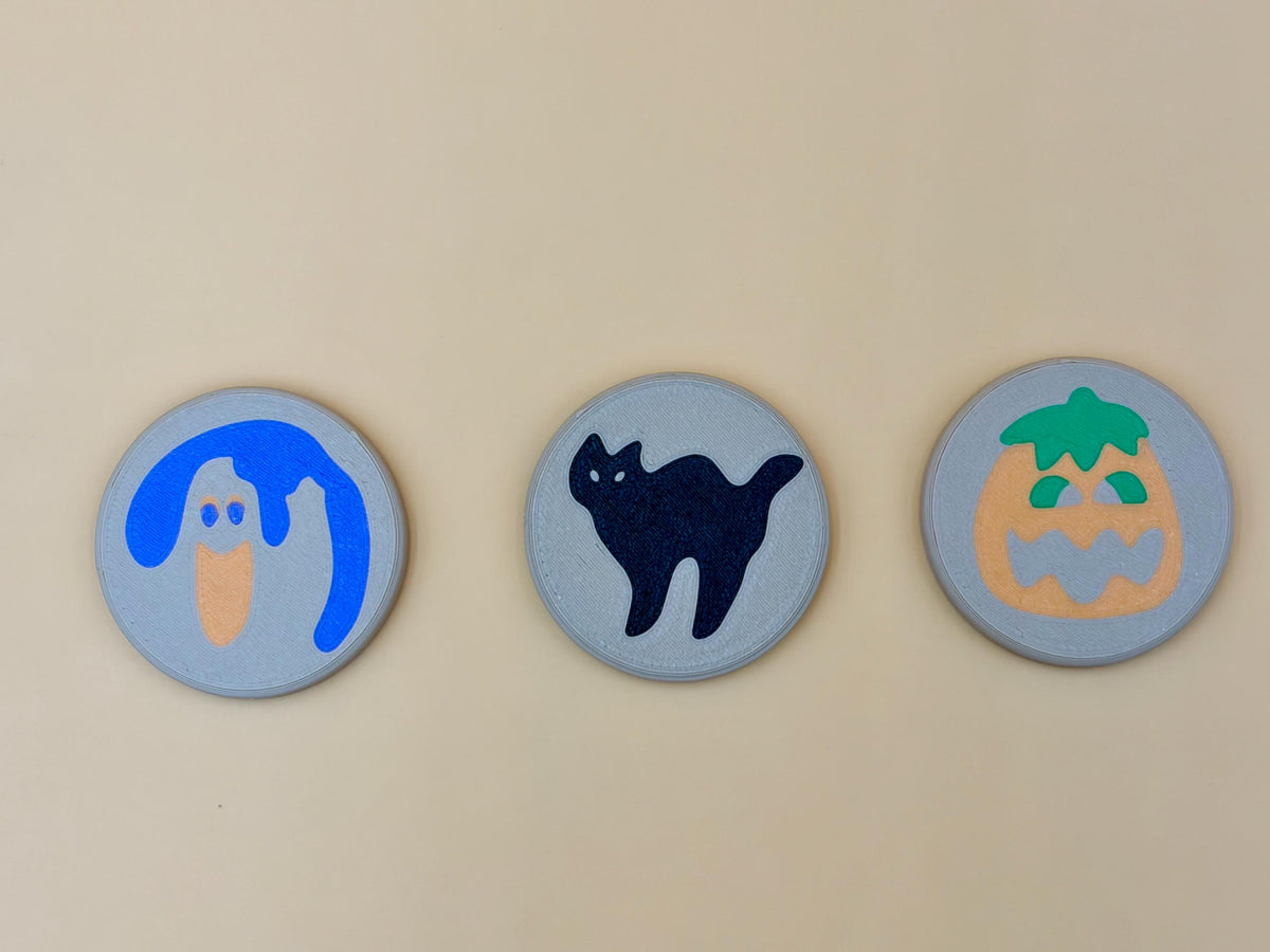 Cookie Magnets Halloween Decor | Sugar Cookie | 90's Decoration | Trick or Treat | Ghost | Pumpkin | Black Cat | Party Favor | Fridge Magnet