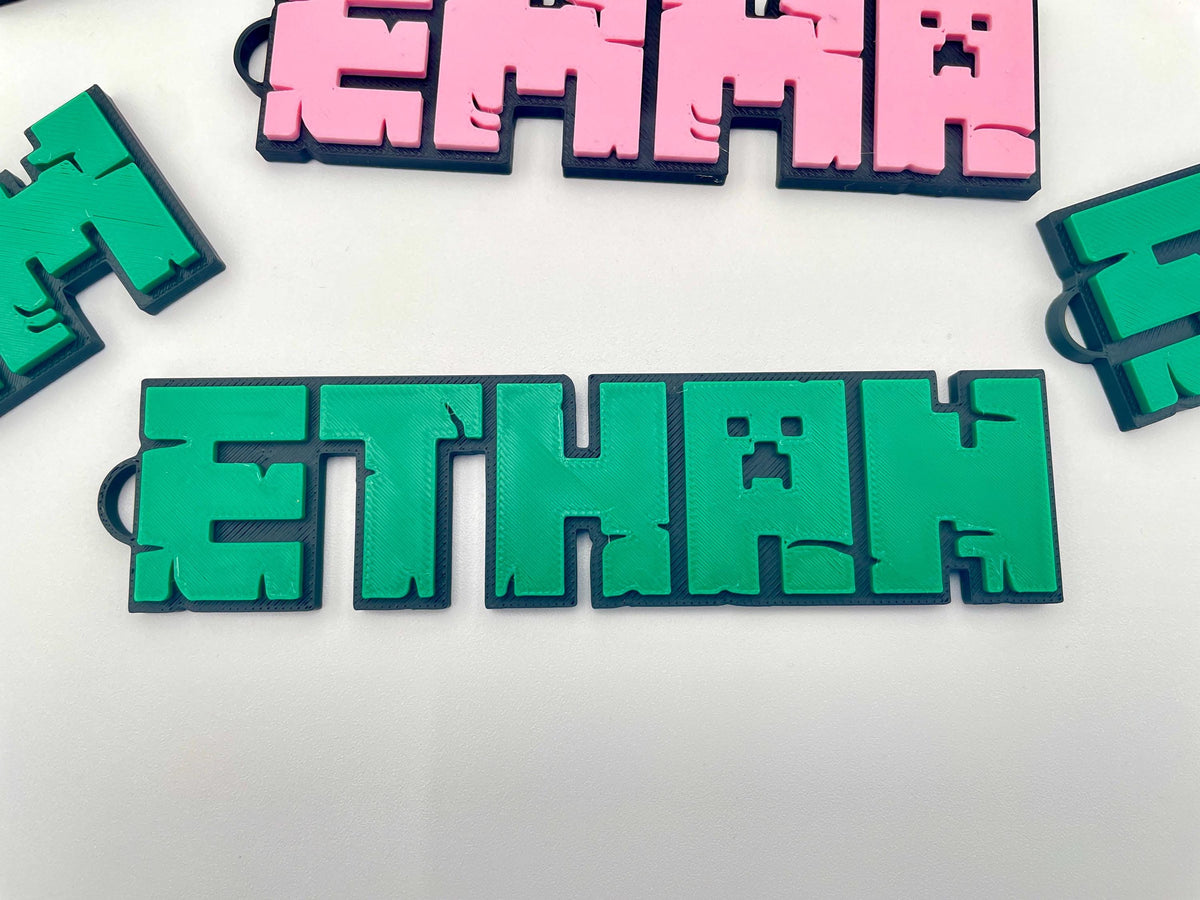 Gaming-Themed 3D Name Keychain | Custom Keyring for Backpacks & Consoles