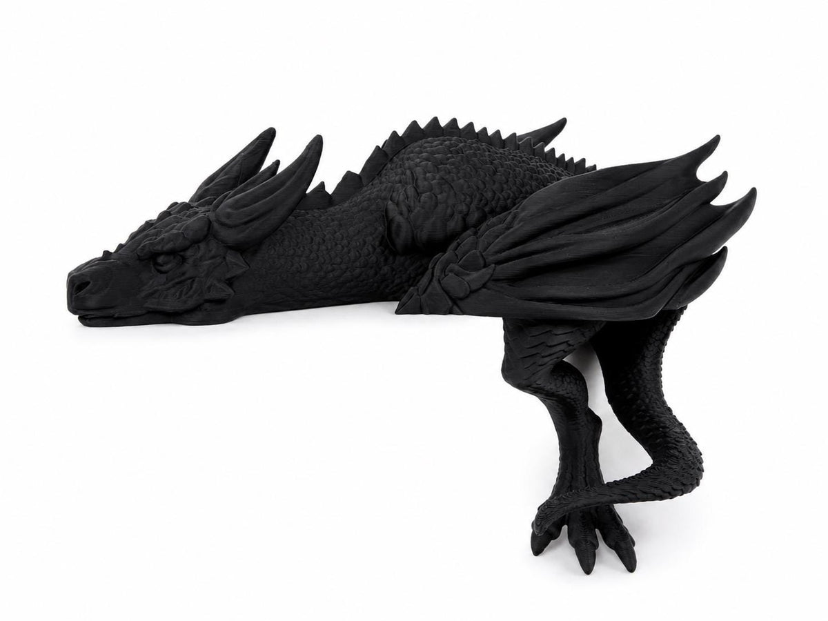 Sleeping Dragon Book Nook Decor, Dragon Bookshelf Shelf Sitter, Fantasy Book Lover Gift, 3D Printed Dragon Shelf Decor, Desk & Cabinet Accen