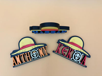 Custom One-of-a-Kind  Name Plate | Personalized Desk or Shelf Decor | Anime | Pirate | Custom Gifts
