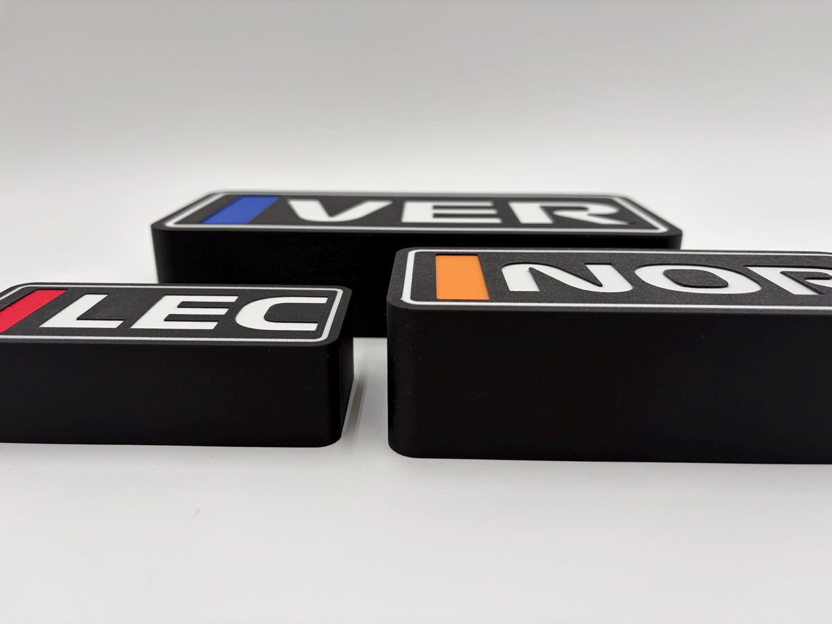 Custom Motorsport Driver Lightbox | Personalized Racing Decor | 3-Letter LED Light | Racing Fan Gift | Custom Name