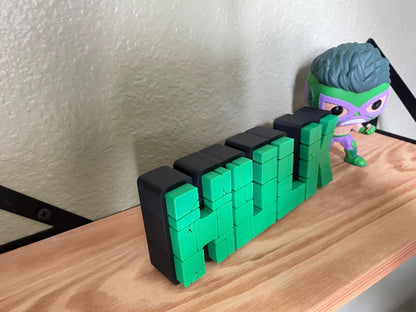 Strong Hero-Inspired 3D Sign | Powerful Wall & Desk Decor