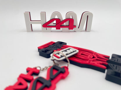 Lewis Hamilton #44 Racing Gift Set | Keychain & Desk Sign