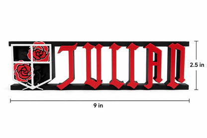Custom Anime Style Name Sign | Gothic Gamer Desk Decor