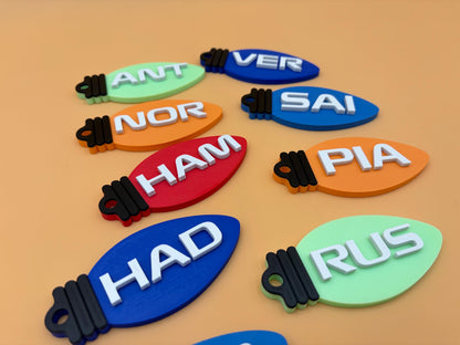Motorsport Christmas Ornament | Racing Gift | Custom 3 Letter Xmas | Personalized Racing Accessory | Race Driver | Grand Prix | Holiday Tree