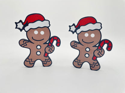 Gingerbread & Snowman Christmas Decor Set | Holiday Display