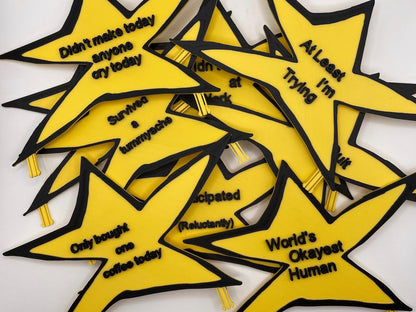 Funny Custom Gold Star Trophy | Personalized Office Award
