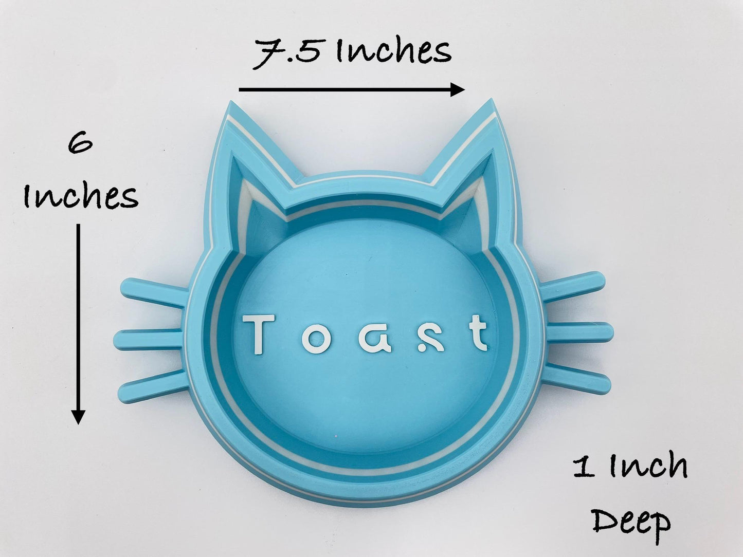 Personalized Cat Food Bowl | Custom Name, 3D Printed Kitten Dish