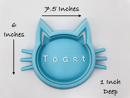 Personalized Cat Food Bowl | Custom Name, 3D Printed Kitten Dish