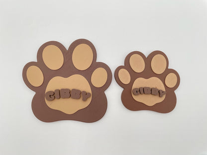 Personalized Pet Paw Magnet | 3D Printed  Cat Name Sign