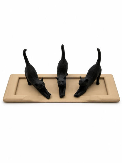 Three Cats Ring Holder | Cat Lover Engagement Gift