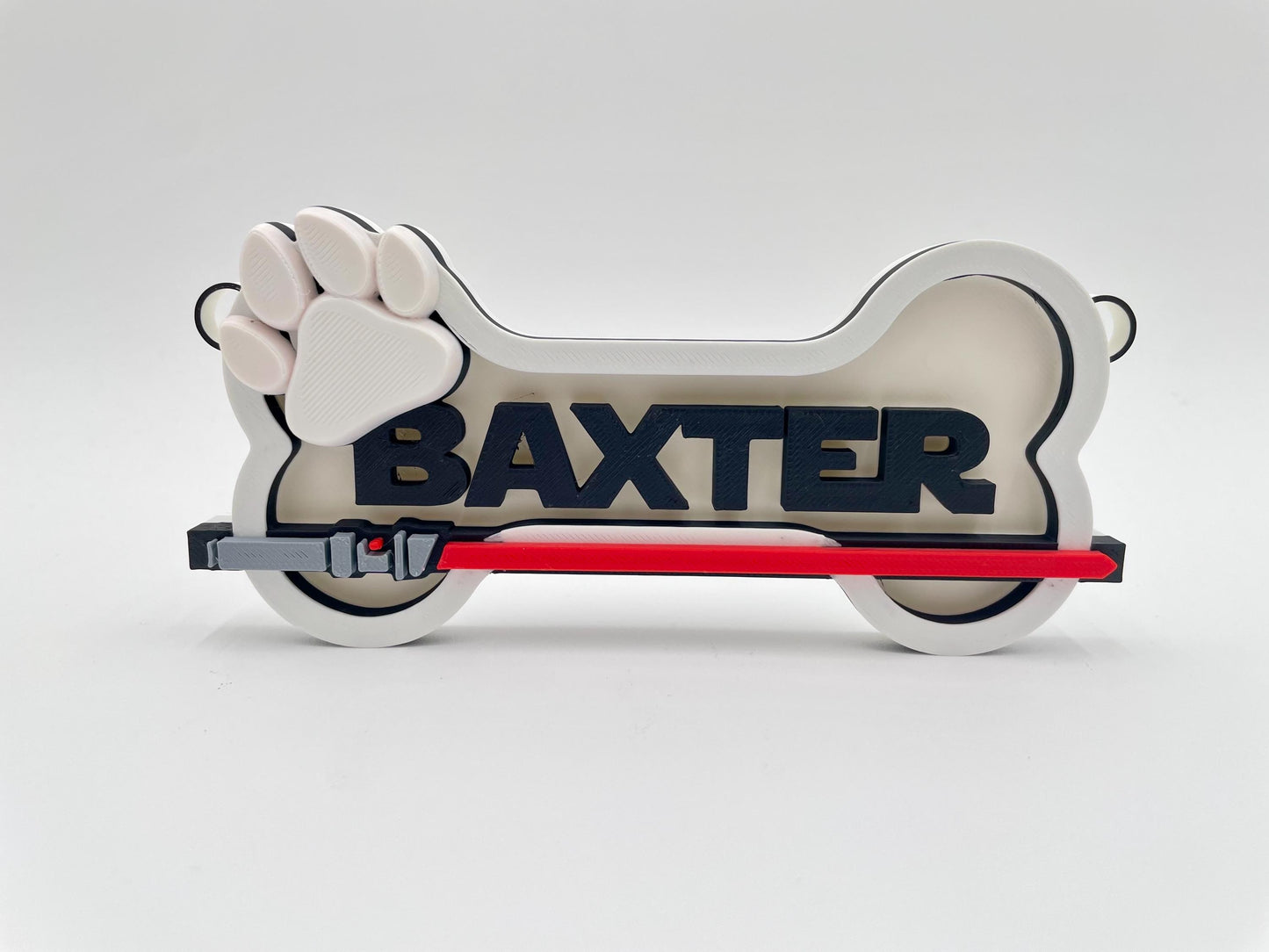 Custom Dog Crate Sign | 3D Printed Bone Puppy Tag