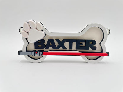 Custom Dog Crate Sign | 3D Printed Bone Puppy Tag