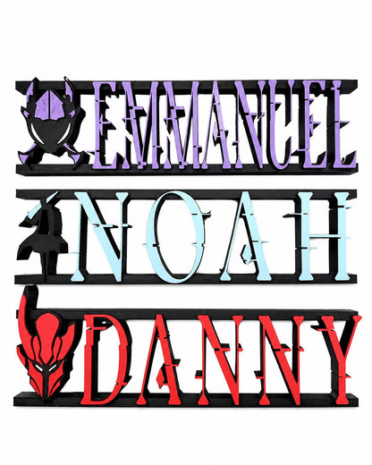 Personalized Anime Name Sign, Gaming Room Desk Plaque
