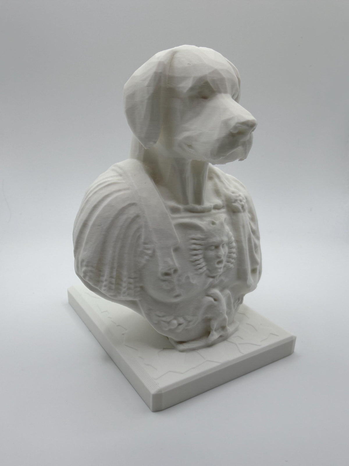 Classical Roman Bust Pen Holder, Elegant Desk Organizer, Minimalist Office Decor, Handmade 3D Printed Sculpture, Unique Gift for Him