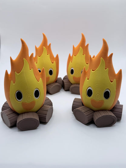 Chibi Fire Demon Bookshelf Decor | Fantasy Book Nook Buddy