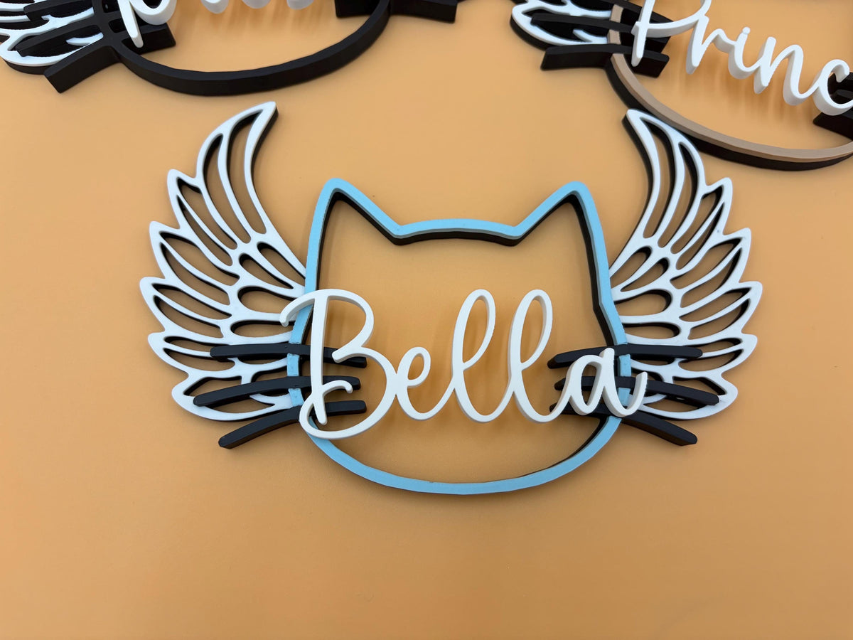 Personalized Cat Memorial Sign | Custom Name Sign | Pet Loss Gift | Food Sign | Wall Decor | Personalized | Pet Gifts | Kitten |