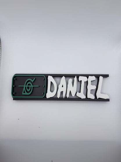 Custom Ninja Anime Name Plate | Personalized Desk Decor