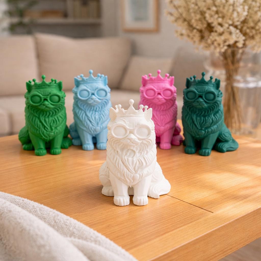 Princess Donut Bookshelf Figurine, LitRPG Book Decor, Dungeon Crawler Carl Inspired Cat Statue, 3D Printed Collectible, Fantasy Reader Gift