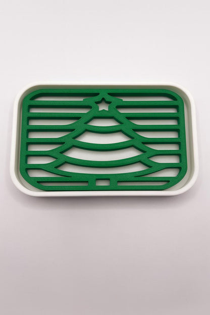 3D Printed Christmas Soap Dish Set | Holiday Bathroom Decor