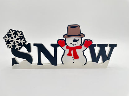 Gingerbread & Snowman Christmas Decor Set | Holiday Display