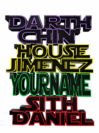 Custom Sci-Fi Space Name Sign, Personalized Desk Decor