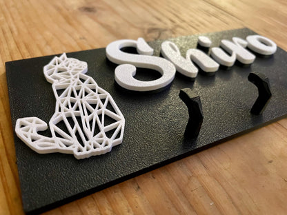 Personalized Cat Key Holder for Wall | Housewarming Gift