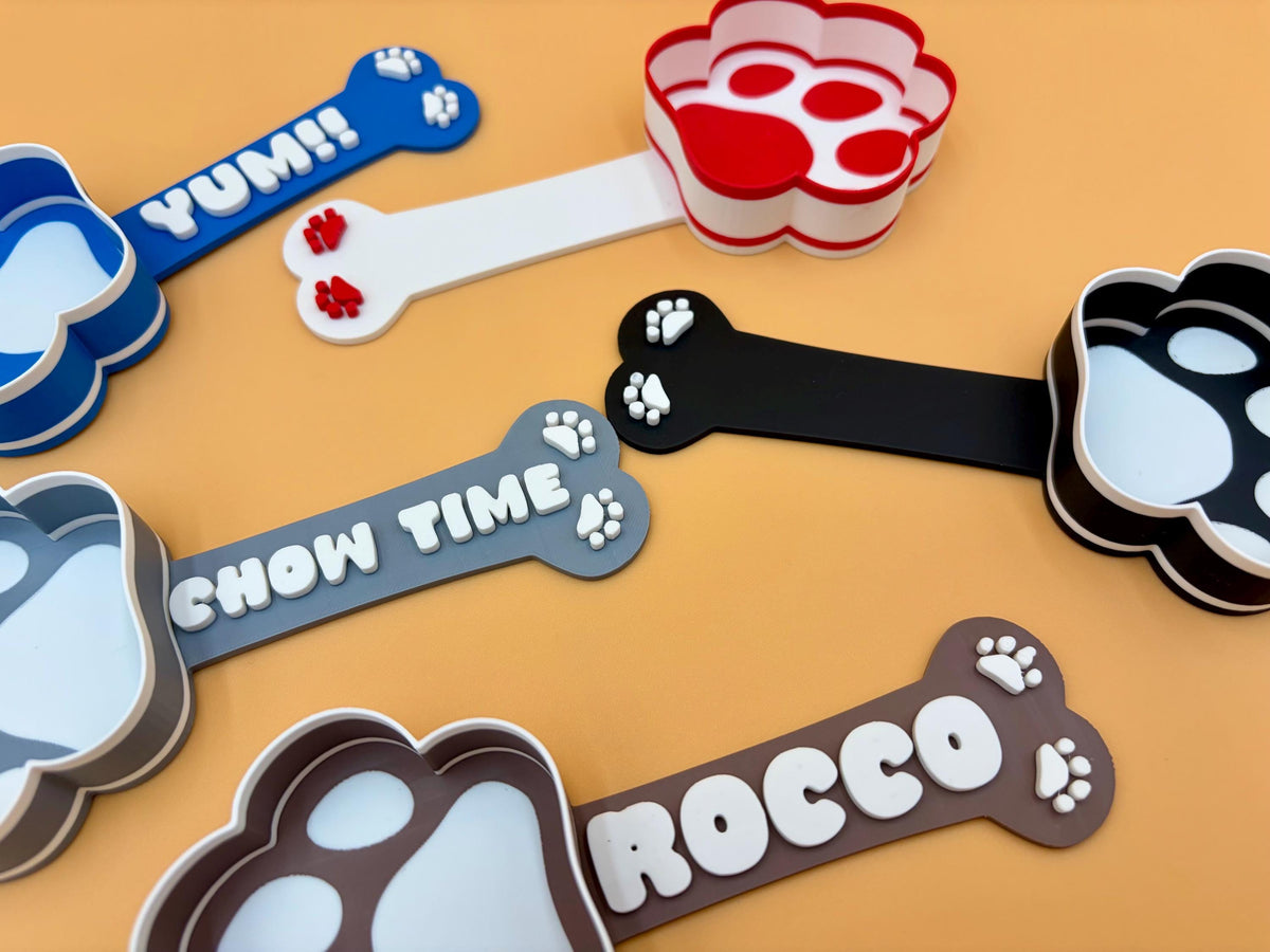 Personalized Dog Food Scoop | Custom Puppy Kibble Measuring Cup | Paw Shaped Portion Control | Measuring Cup Pet |