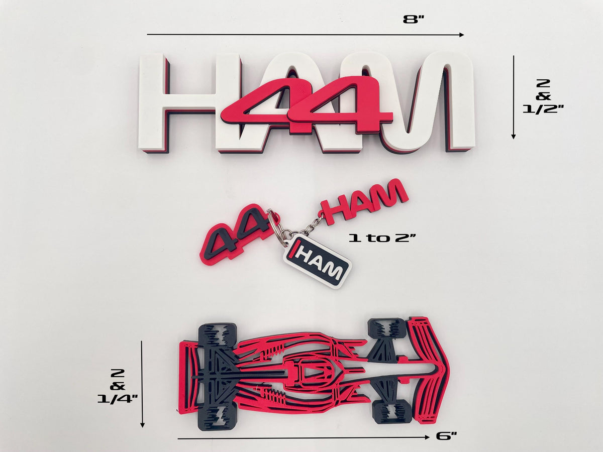 Motorsport Inspired Gift Set | Personalized | Custom | Racing | Keychain | Desk Sign | Racing Decor | Car | HAM 44 | Motorsport